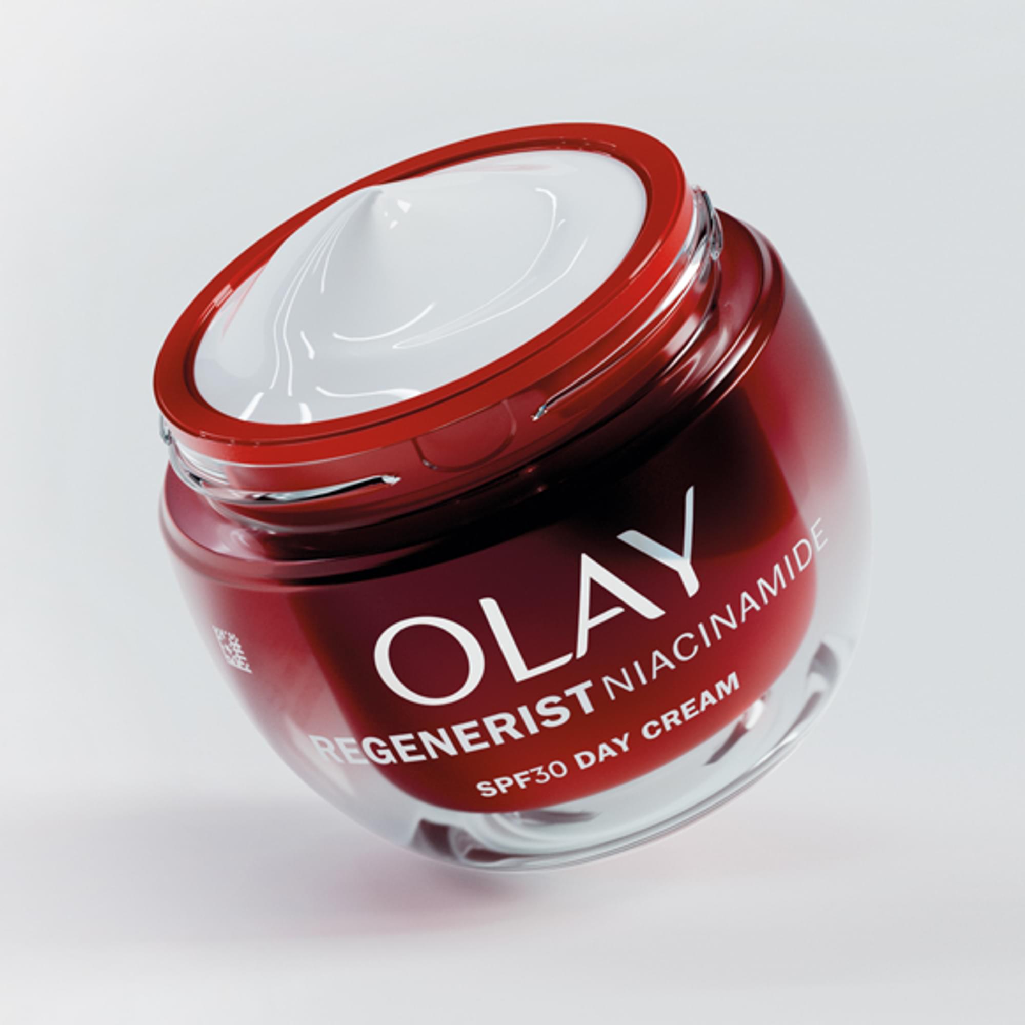 Olay regenerist niacinamide cream 3D visualisation pack shot