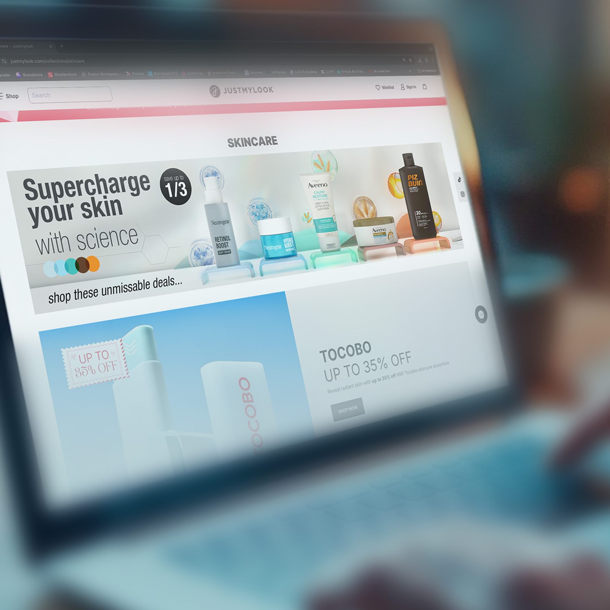 A 3-step 3D visualisation process showing wireframe through to rendered 3D model of a tube of beauty product